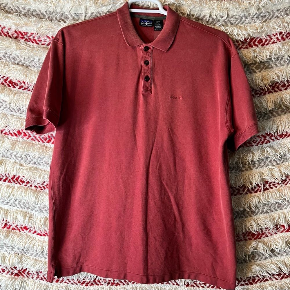 Patagonia Burgandy Faded Polo Size L
